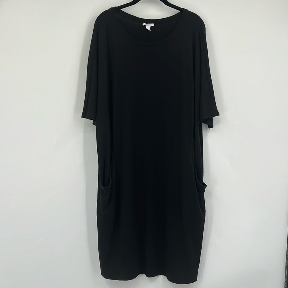 Anthropology Daily Ritual Black Midi Dress